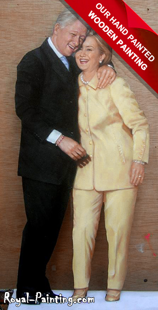 Hand Painted Oil Painting : Wooden Painting,Portraits
